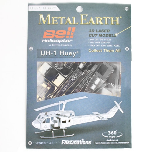 Metal Earth, 3D Model Kits, Metal, Gifts, Huey UH-1 Helicopter, 2358